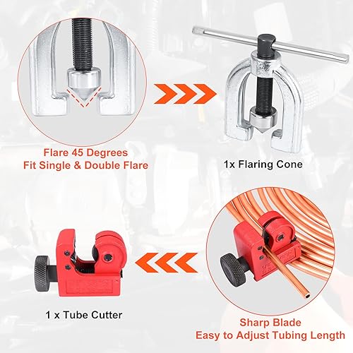 Miniatura 5 de Kit de línea de freno de 316 pulgadas, línea de freno recubierta de cobre de 25 pies y 316 pulgadas (con 16 accesorios de línea de freno y 4 uniones