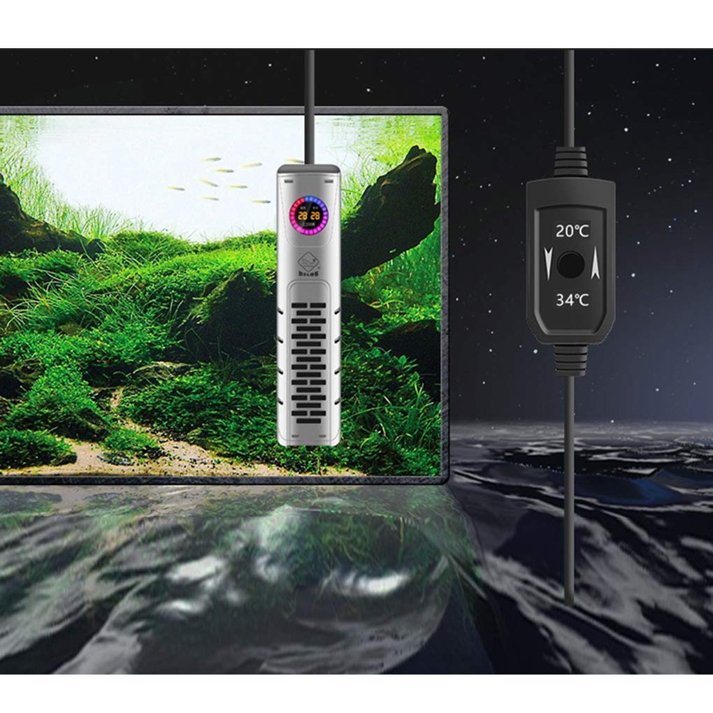 Calentador de Acuario Calentador de tanque de acuario PTC, Calentador de tanque de pantalla LED digital ajustable de temperatura, Calentador de tanque de peces sumergible con termostato electrónico