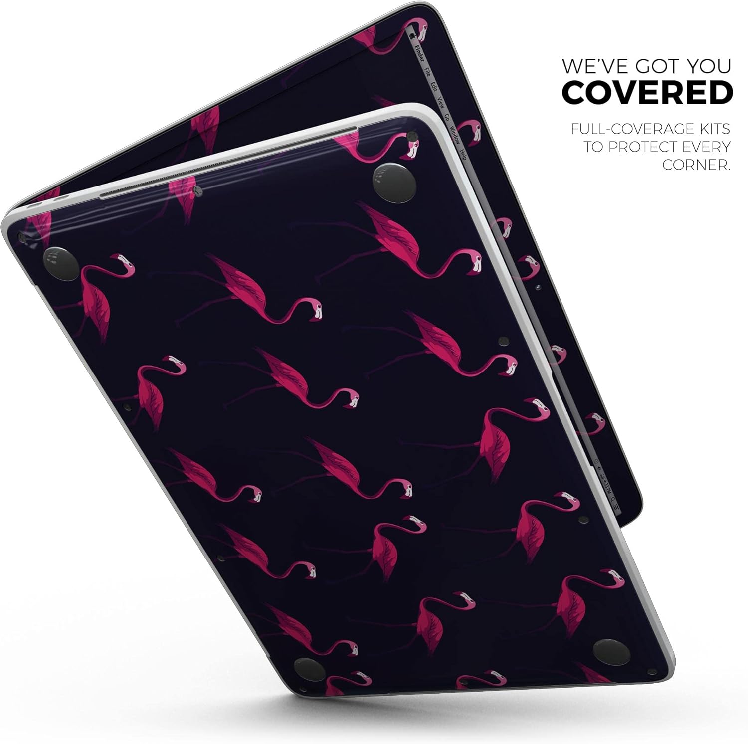 DesignSkinz - Tropical Neon Summer Flamingo - Full-Body Wrap Protective Decal Skin Kit Compatible with MacBook 13" Pro M1 (A2338)