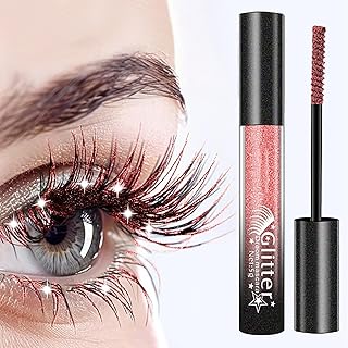 Máscara de pestañas con purpurina, máscara co...