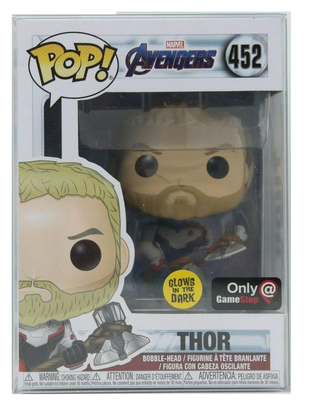 Funko Pop! Avengers Endgame Thor Quantum Realm Glow in The Dark Gamestop Exclusive