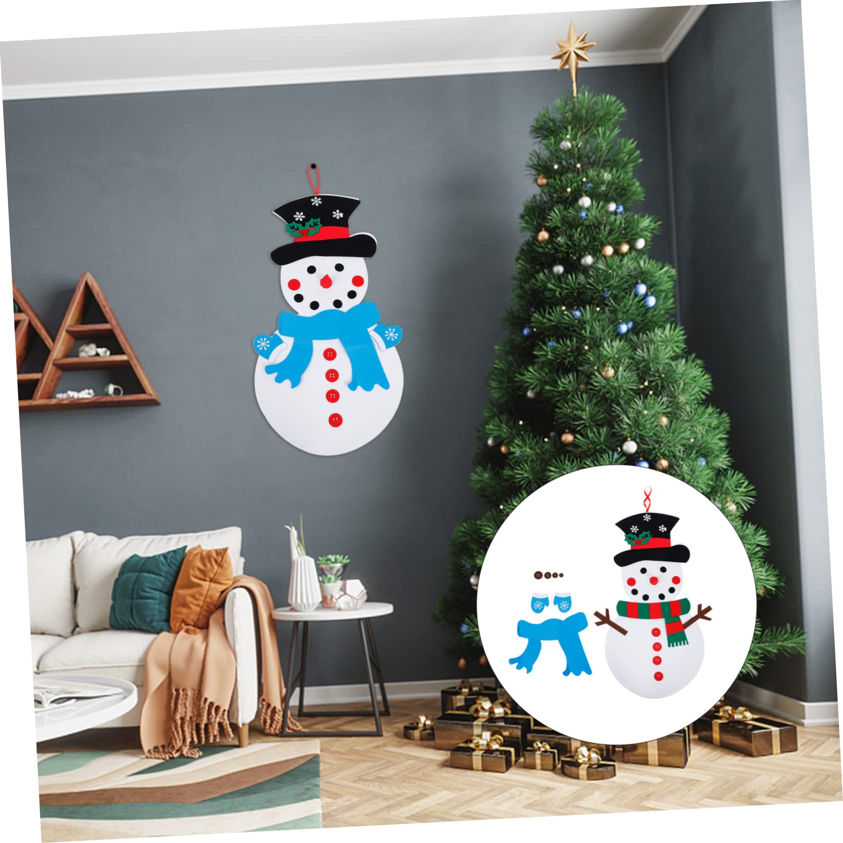TOYANDONA 2 Sätze Verkleide Dich Mit Weihnachtsschneemann Handgemachter Schneemann Weihnachten Diy Schneemann Verzierung Weihnachtsschneemann Diy Zubehör Colorful Gefühlt