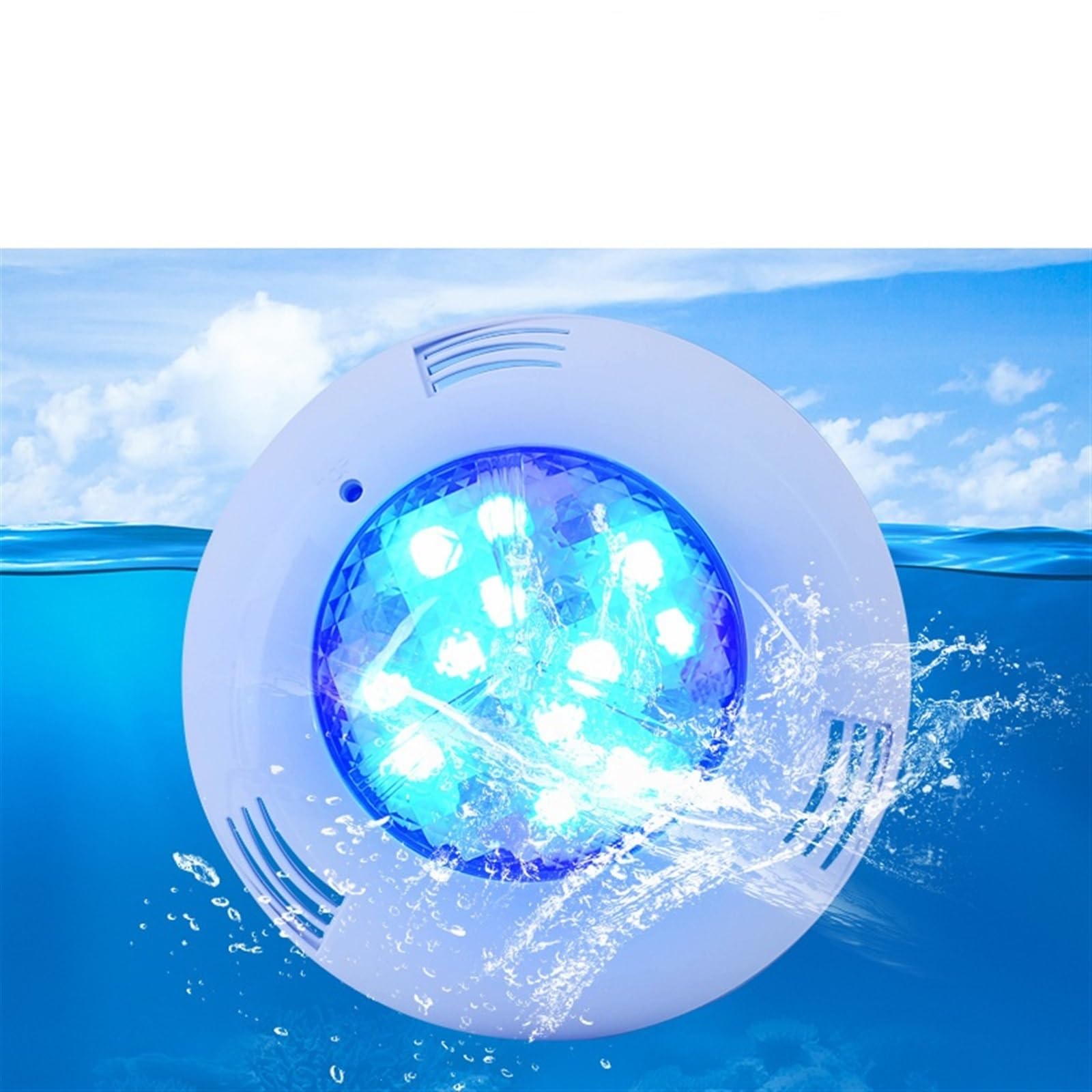 EDEDE Luci Piscina, Luce Subacquea a LED Luce Esterna Impermeabile IP68 Luce for Piscina 12V Telecomando Wireless Luce Colorata RGB for Piscina(500mm,230mm-9W)