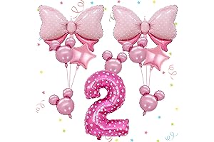 Pink Minnie Mouse Birthday Number Balloons
