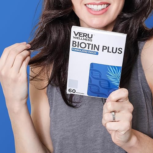 Miniatura 4 de Veru Wellness Biotin Plus Daily Patch - B7, Colágeno, parche autoadhesivo de liberación de tiempo (60 días)