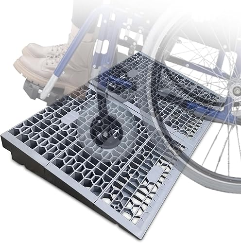 ROBLOCK Rampas desmontables de elevación de 3 pulgadas para sillas de ruedas para entrada de escalones en el hogar, rampas modulares portátiles para
