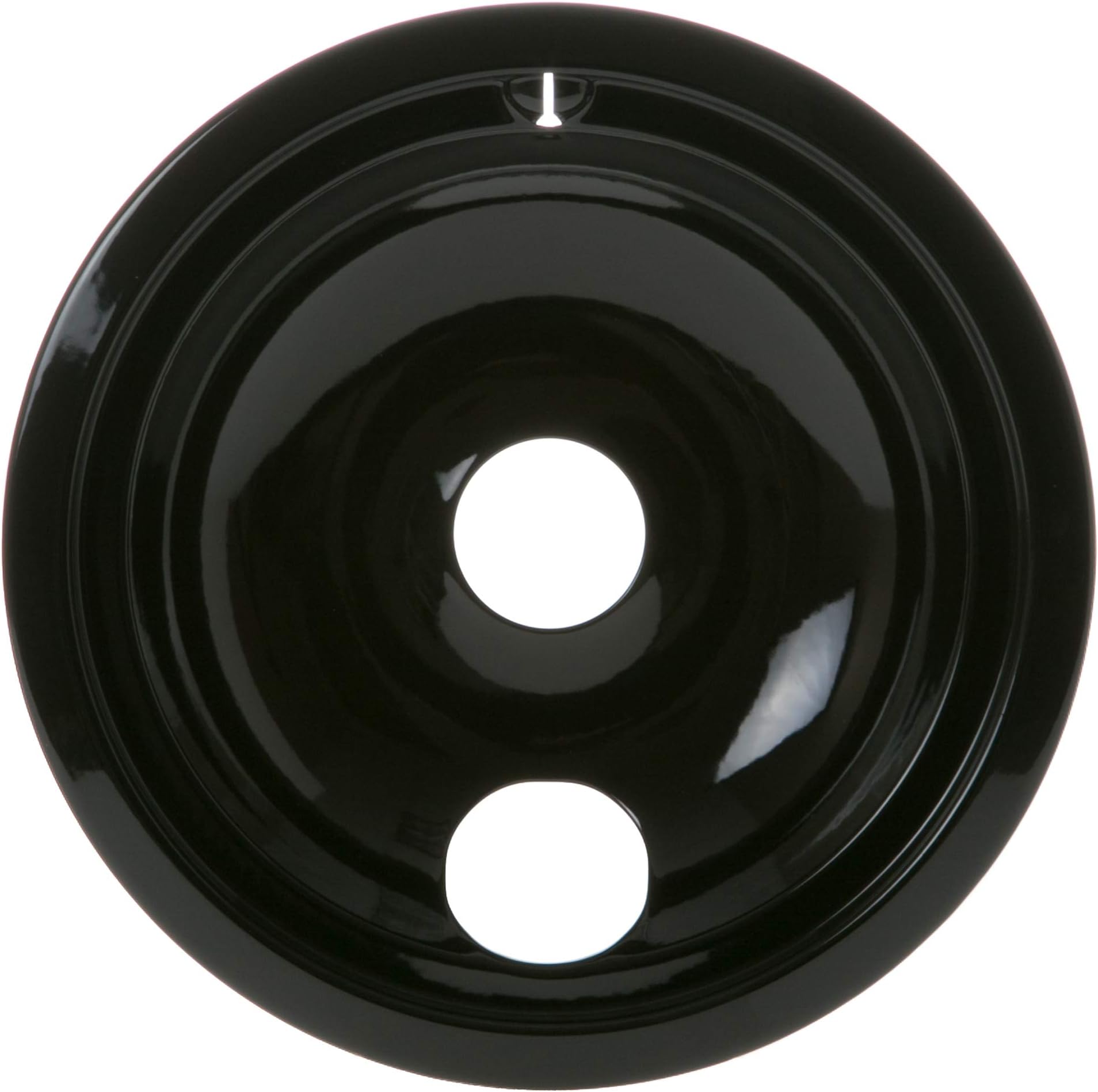 WB31T10015 Genuine OEM 8" Porcelain Burner Drip Bowl (Black) for GE Electric Ranges