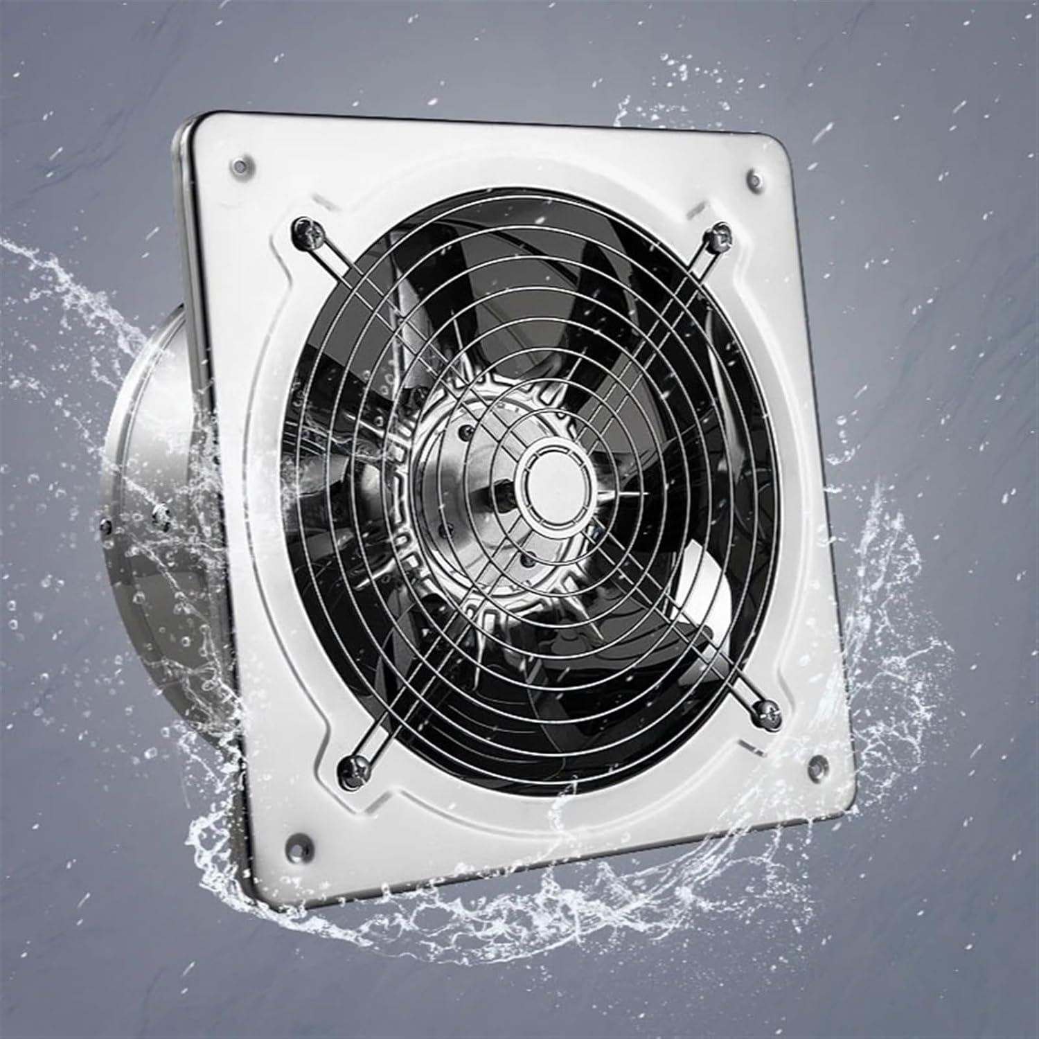 Exhaust Fan 6''7'' Booster Fan Extractor Exhaust Fan Ventilation Pipe Fan for Bathroom Toilet Kitchen Wall Window Stainless Steel Fan ﻿Ventilation Fan ﻿(6inch)