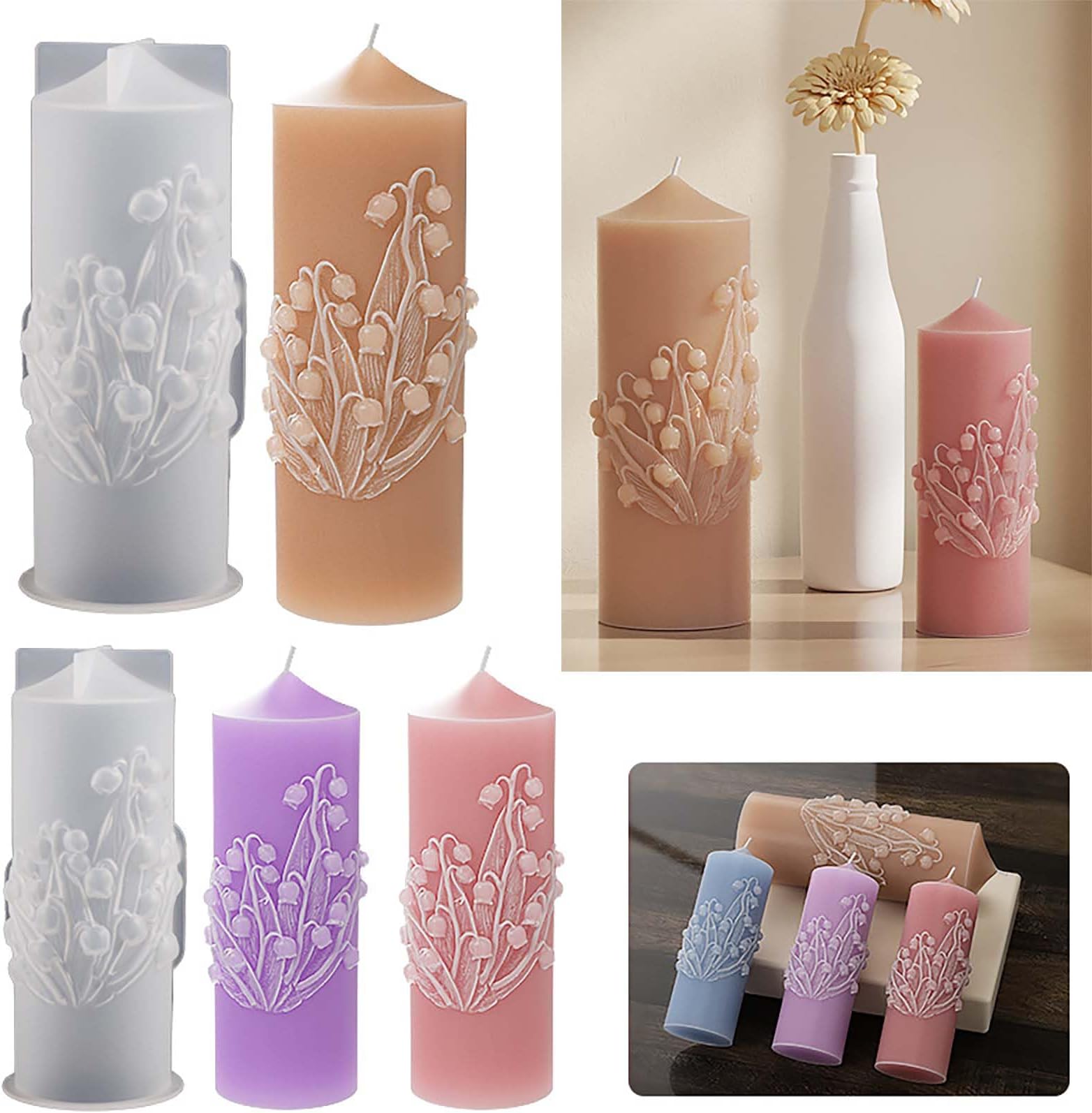 Hawaiian Flower Molds Silicone 3D Lotus Flower Silicone Mold - Food Grade  Soap & Candle Making Mold For DIY Crafts Silicone Molds For Candles