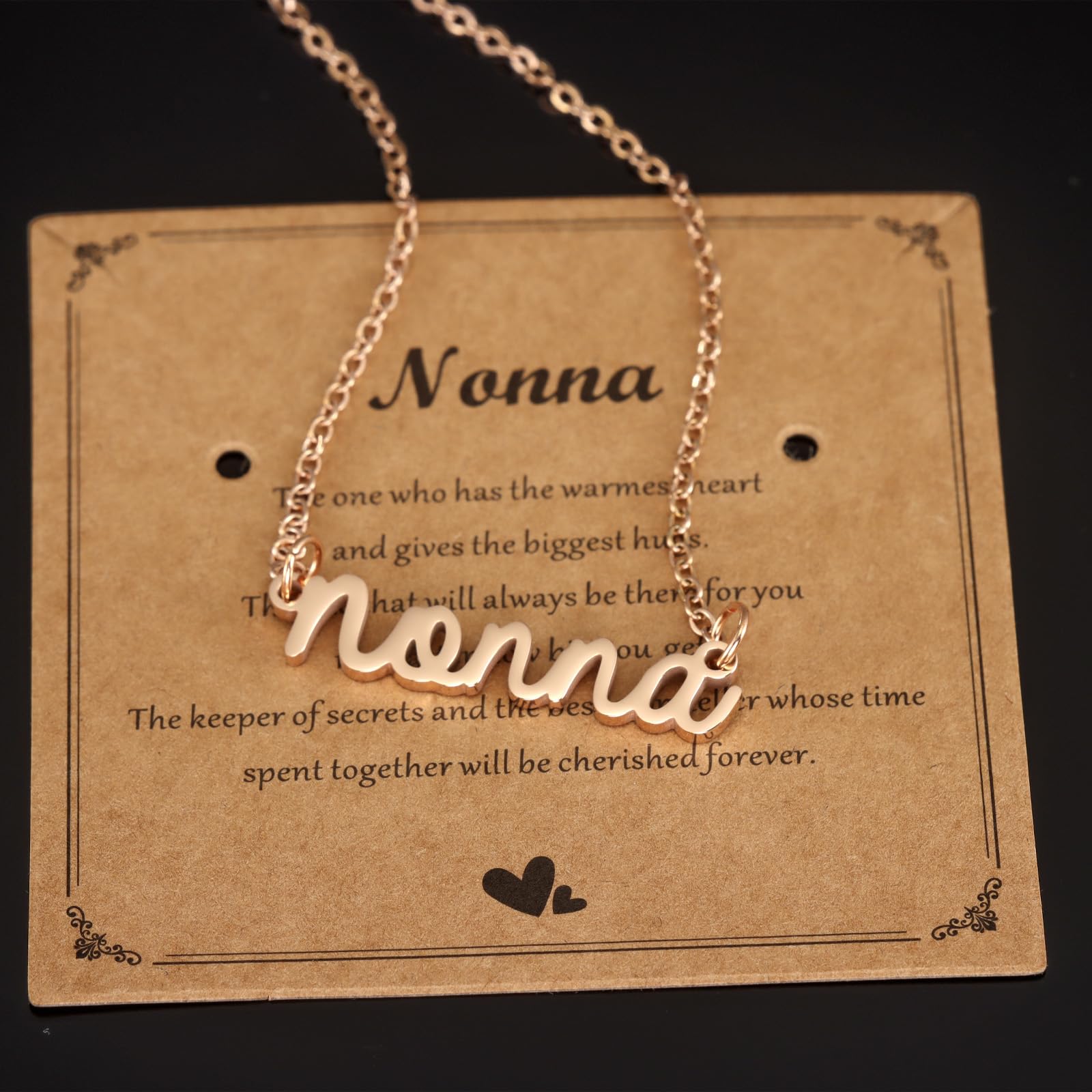 Gift for Nonna Necklace Women from Grandkids Best Birthday Jewelry Nonna Necklace