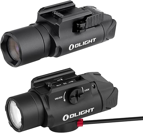 OLIGHT Valkyrie Turbo - Linterna táctica LEP de 250 lúmenes, luz de arma de montaje en riel con luz estroboscópica, incluye linterna táctica LEP