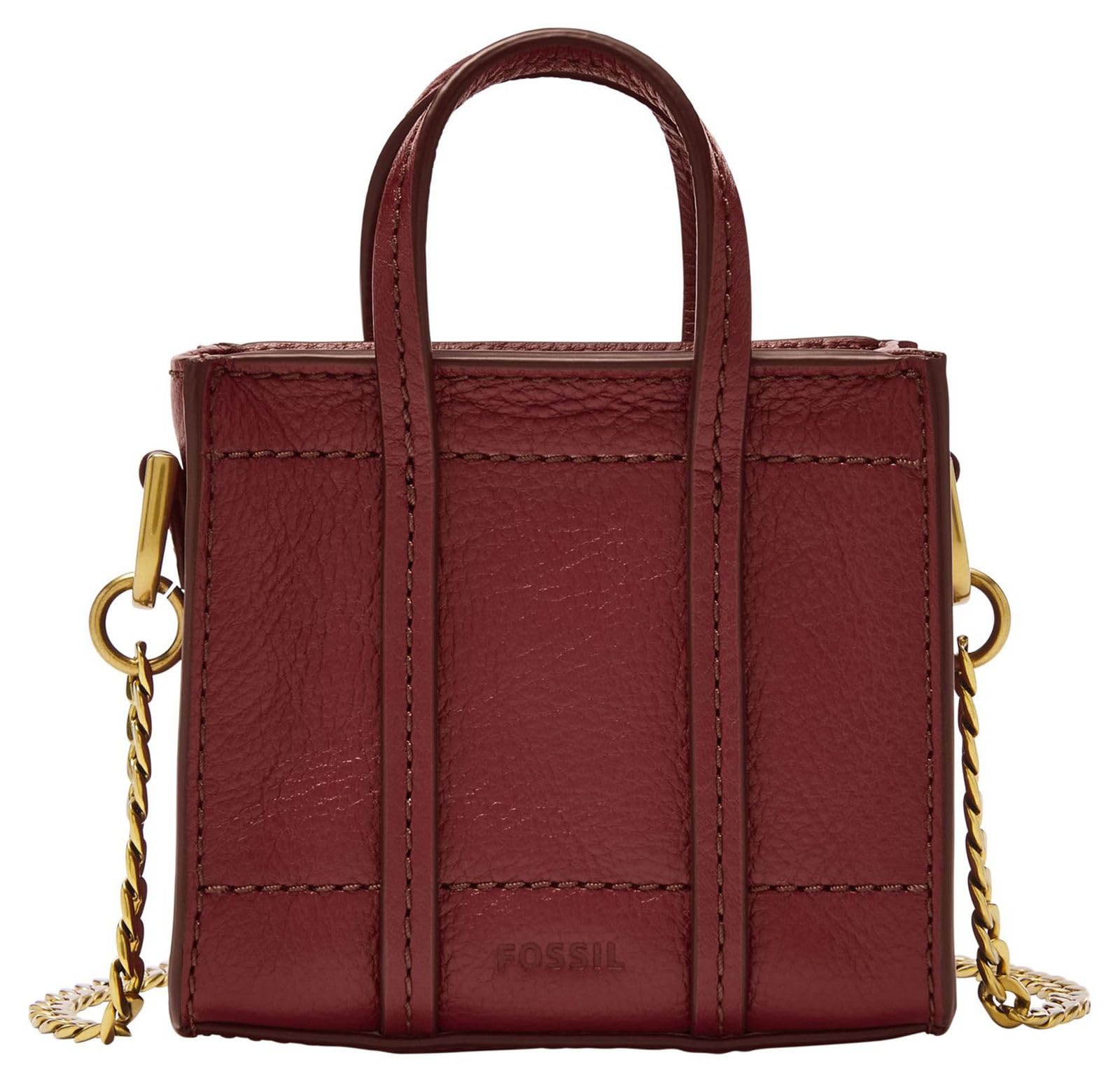 Fossil Carmen Micro en velours rouge sac cabas aux finitions luxe - 4
