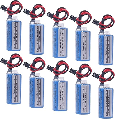 10PCS Q6BAT CR17335SE-R 3V 1800mAh Lithium Battery Replacement Battery for Mitsubishi Q25PRHCPU Q170HBATC QNS FANUC System