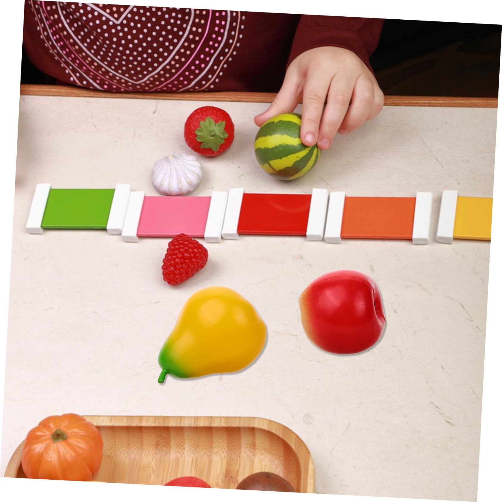 TOYANDONA Maracas a Forma di Frutta Set da 2 Strumenti Musicali per Bambino Bambina in Plastica Facili da Tenere Suono Chiaro per Casa e Asilo