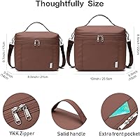 Vista 6 de NOL Natural Organic Lifestyle Bolsas de almuerzo aisladas para mujeres Bolsa refrigeradora Nailon ligero impermeable Lonchera para el trabajo