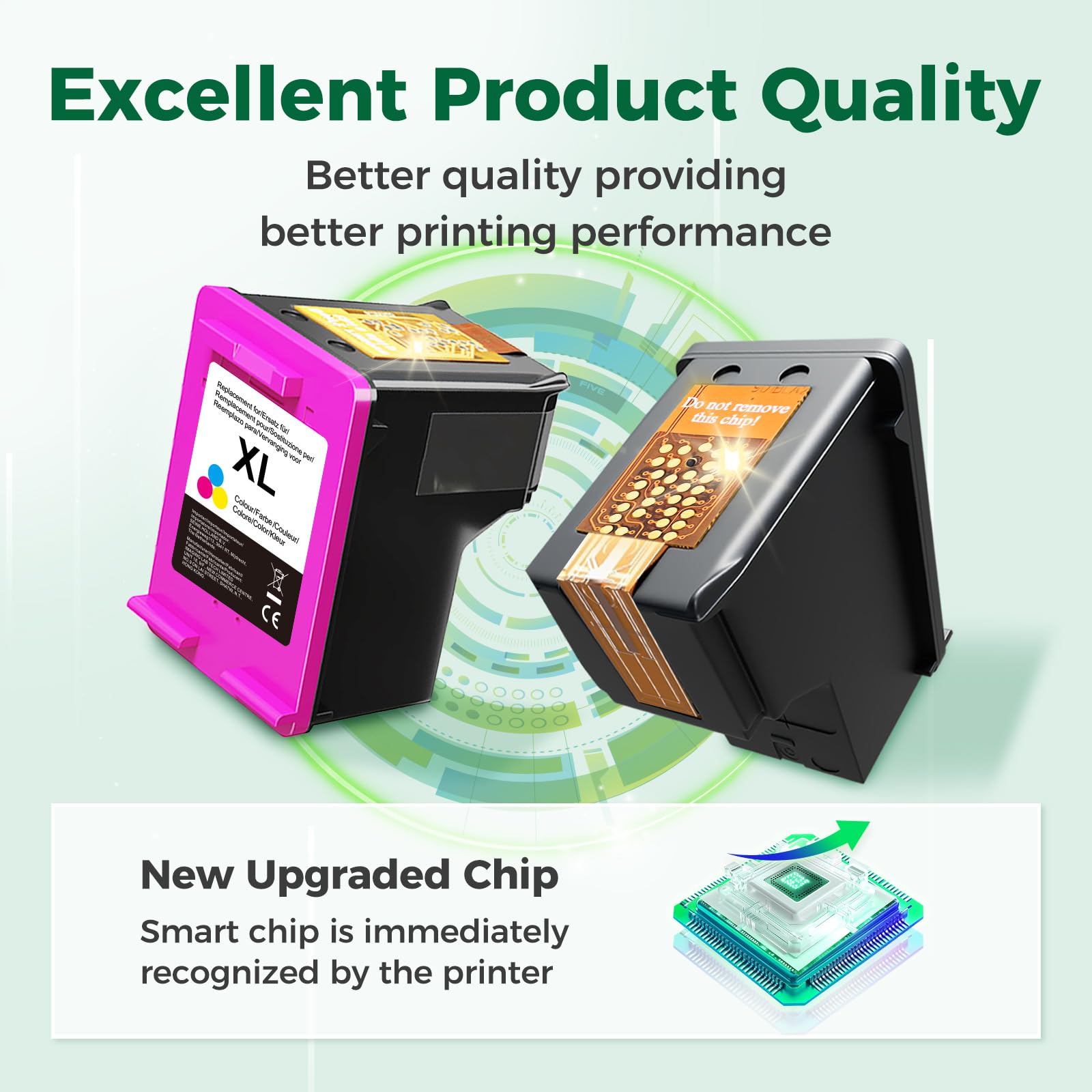 swiss toner Compatibile per HP 301XL 301 XL Rigenerate Cartucce d'inchiostro per HP Envy 4500 5530 Officejet 2620 4630 2622 Deskjet 3050A 2050 3052A 1510 3050 1000 3000 2510 2540 1050 (2-pack