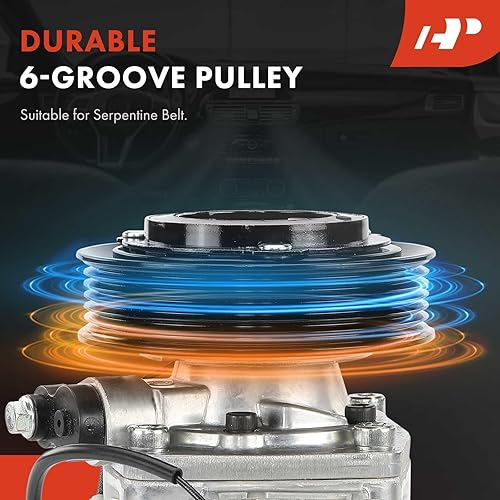 Miniatura 4 de A-Premium Compresor de aire acondicionado con embrague compatible con Suzuki SX4 2010 2011 2012 2013 2.0L, con polea de 6 ranuras