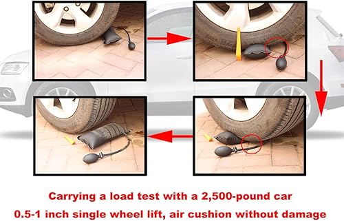 Miniatura 5 de Bomba de bolsa de cuña de aire de grado comercial mejorada de 3 piezas, kit de nivelación profesional y herramienta de alineación, bolsa inflable. 3