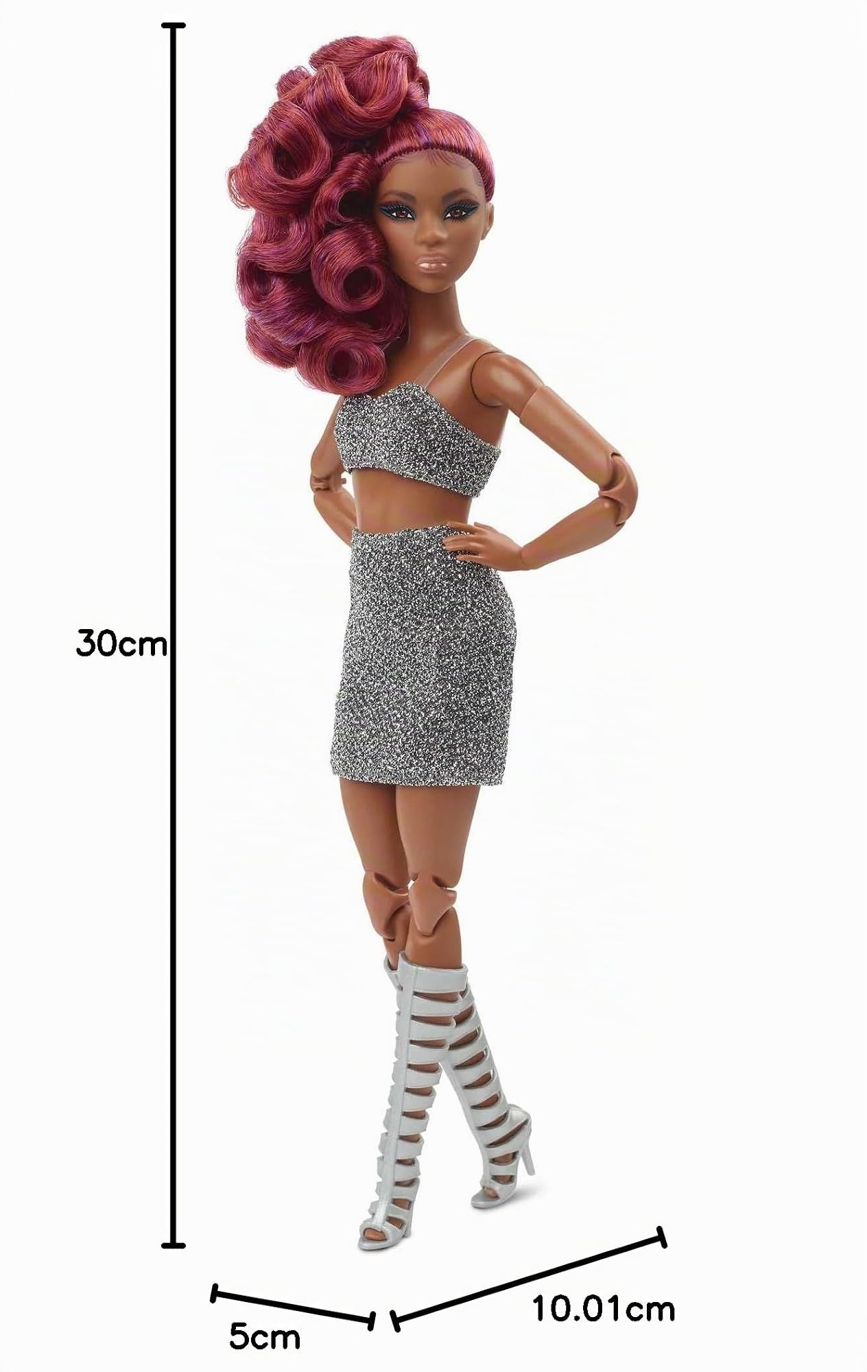 Barbie Signature Looks Muñeca afroamericana con coleta Alta y Accesorios de Moda de Juguete (Mattel HCB77)