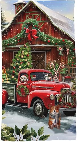 Miniatura 6 de Briarwood Lane Toalla de mano navideña con adornos estampados de 26 x 18 pulgadas