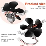 97012248 Range Hood Fan Motor Assembly, 8.625" W x 6.5" H, 2-Speed, 120V, Compatible with Broan 40000, 42000, 42000-K