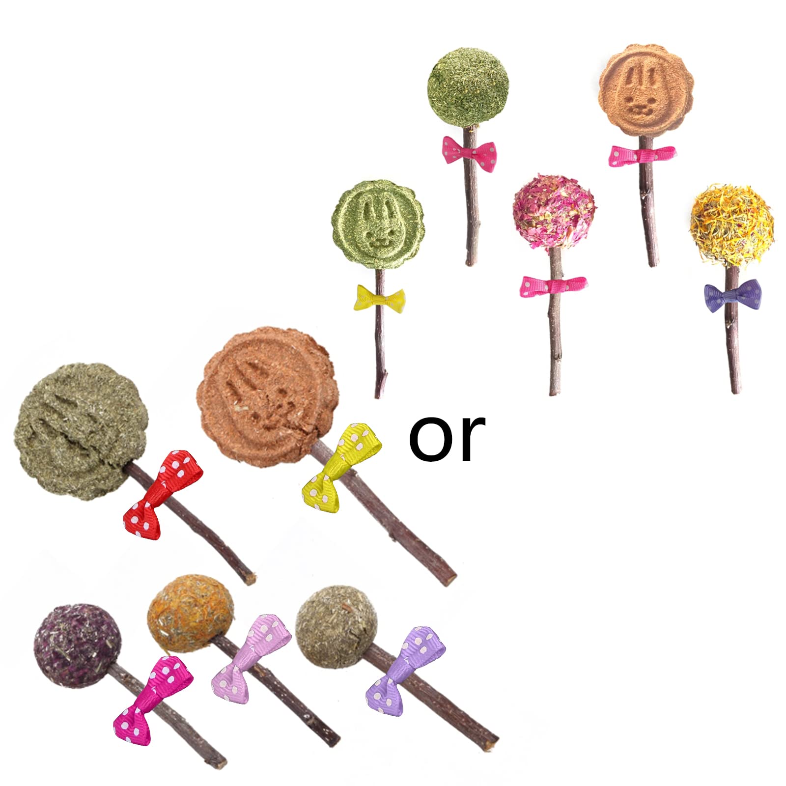oringnat 5Pcs Chew for Hay Treats Timothy Wood Sticks Grass Toy for Hamster Teeth Cleani