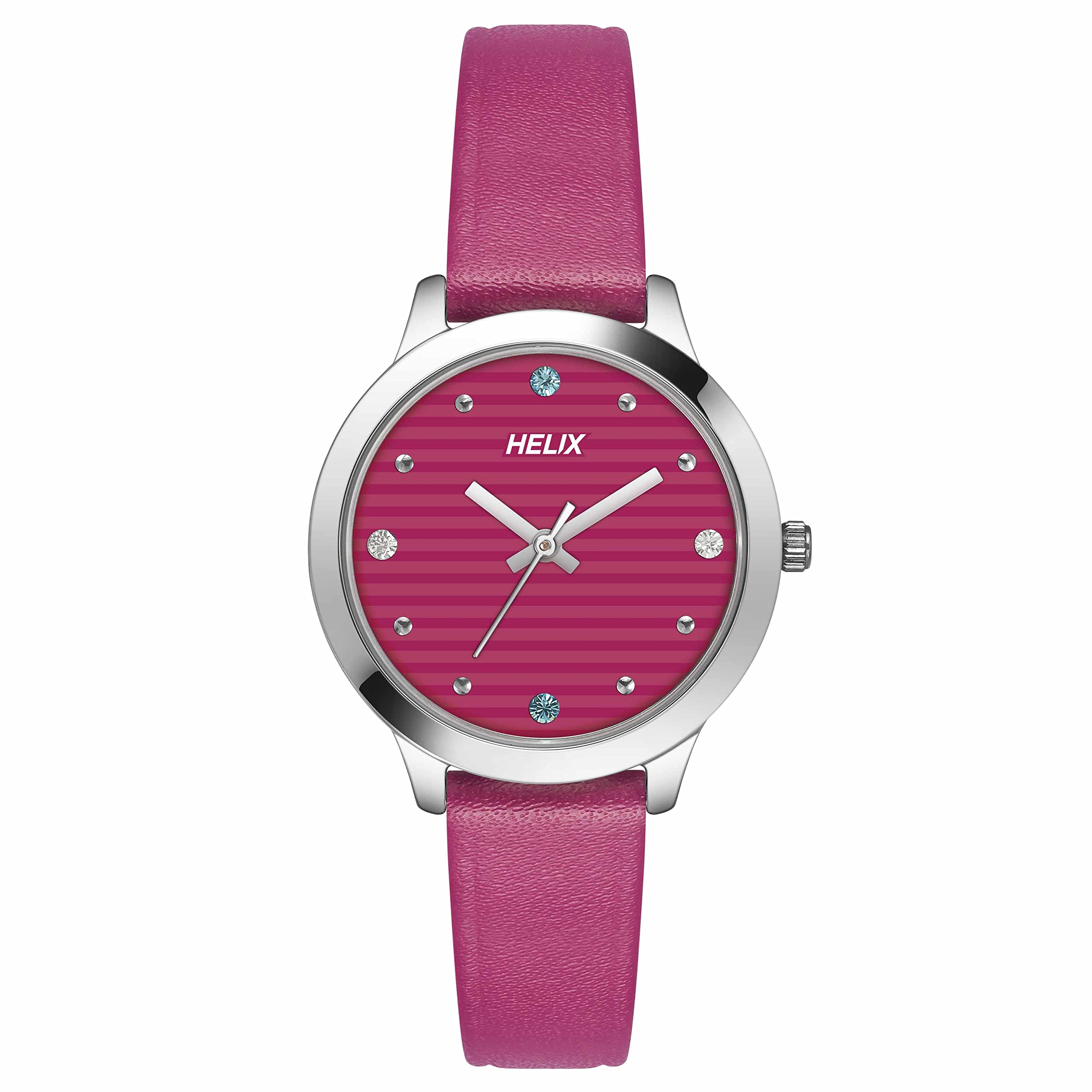 Helix by Timex Pink Round Analog Watches for Women | Quartz Movement Leather Strap Ladies Watches | Upto 30 m Water Resistance with Buckle Closure | Gift for Women TW022HL20 (B0BQY59DFW) Amazon Price History, Amazon Price Tracker
