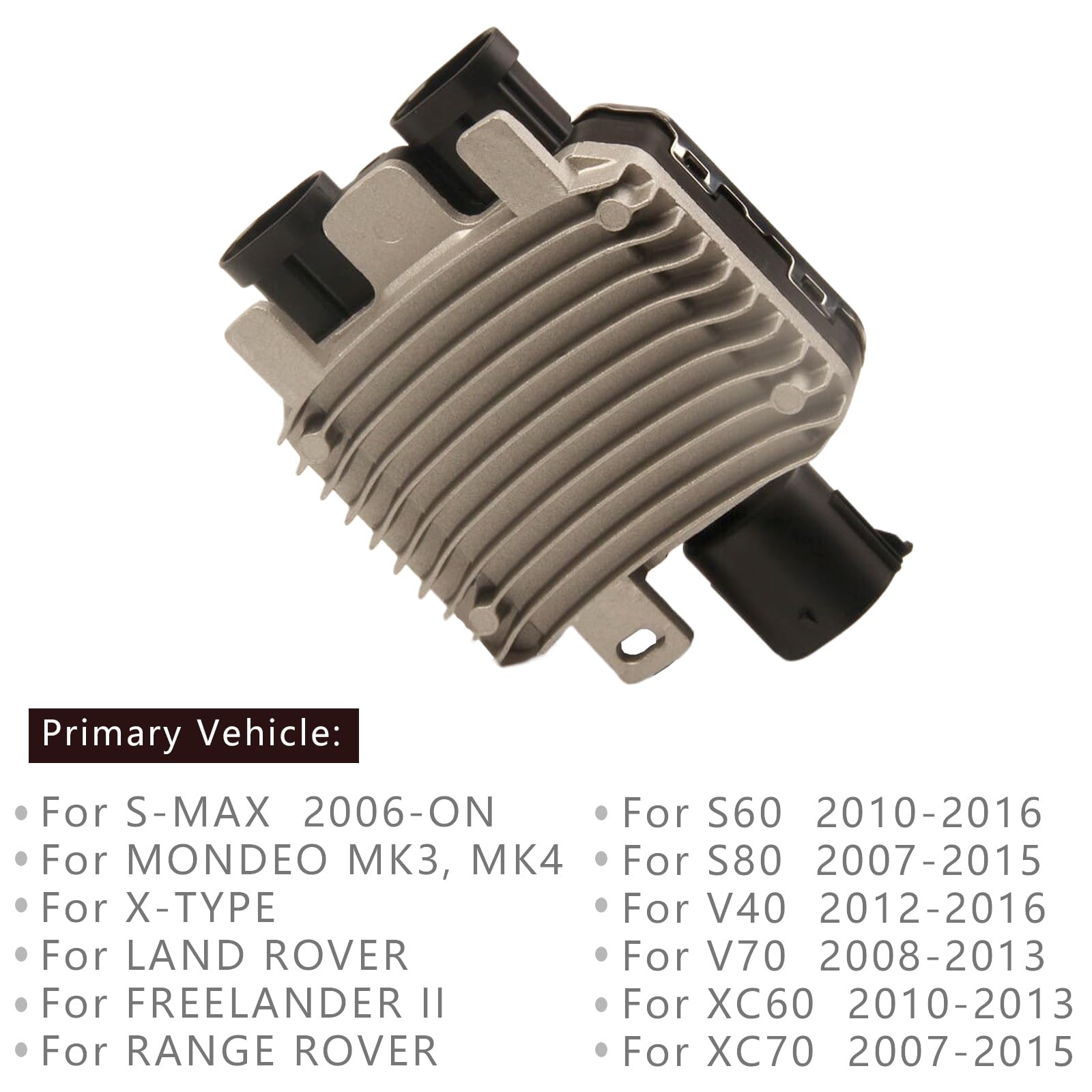 Módulo de ventilador de refrigeración del motor 940009402 940004204 7T438C609BA, módulos de control de ventilador de refrigeración compatibles con Ford Galaxy Mondeo MK3 S-MAX Volvo S60 S80 V40 XC60