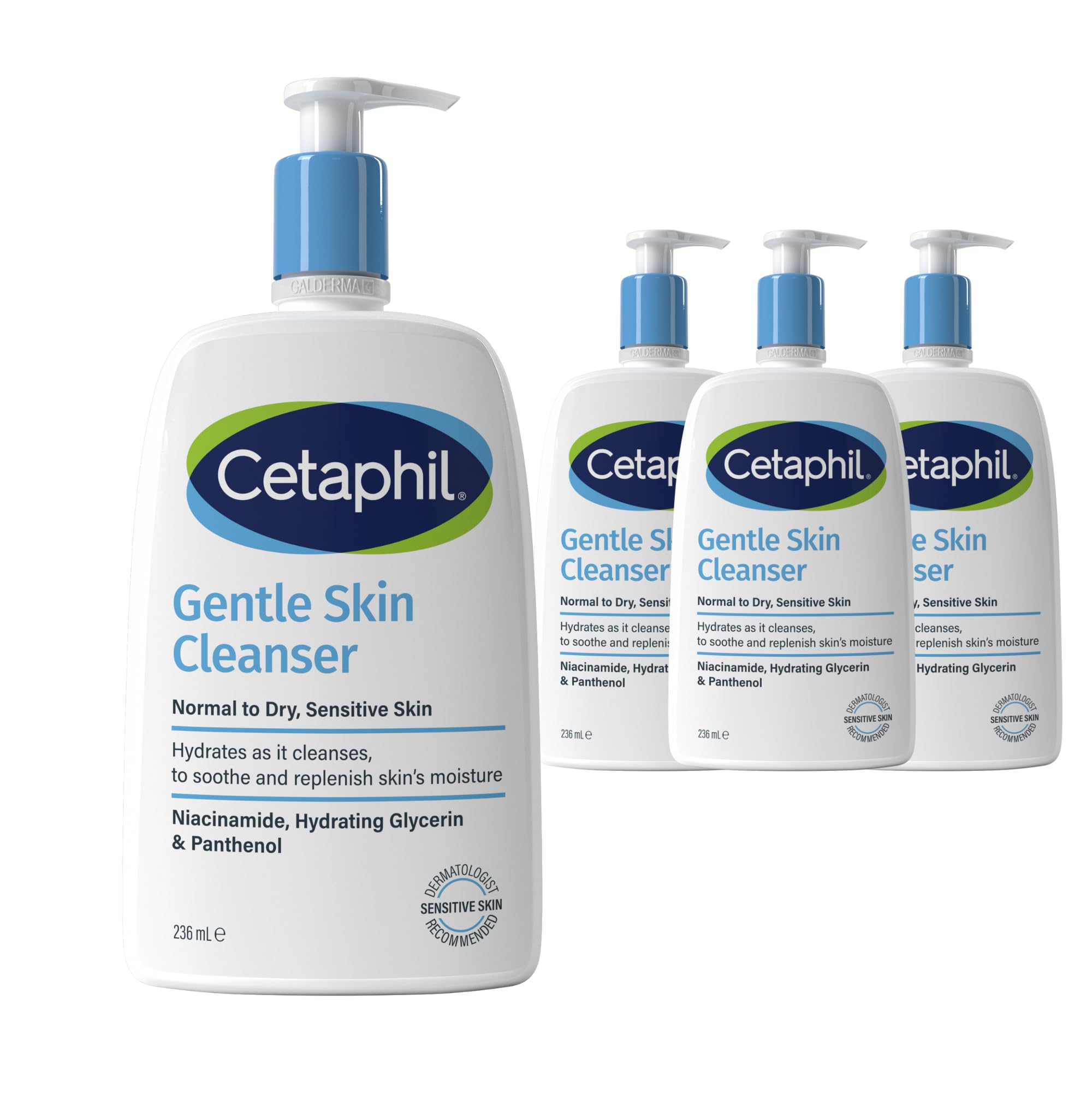 Cetaphil Gentle Skin Cleanser 236ml Pack of 4