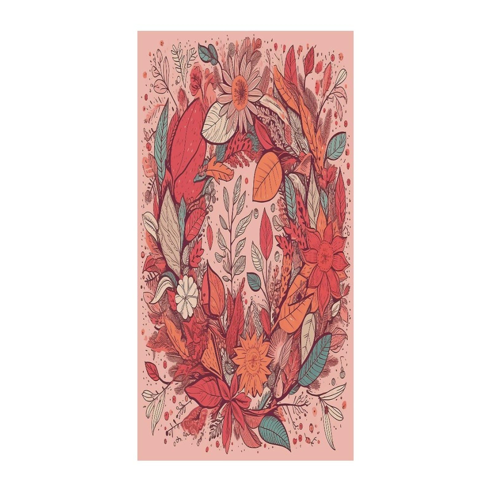 Fekiloot Style Garland And Leaves Door Curtain Room Divider Curtains