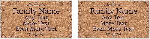 Miniatura 18 de Tapete de bienvenida con nombre de familia personalizable, regalo de inauguración de casa personalizado para nuevo propietario, Negro