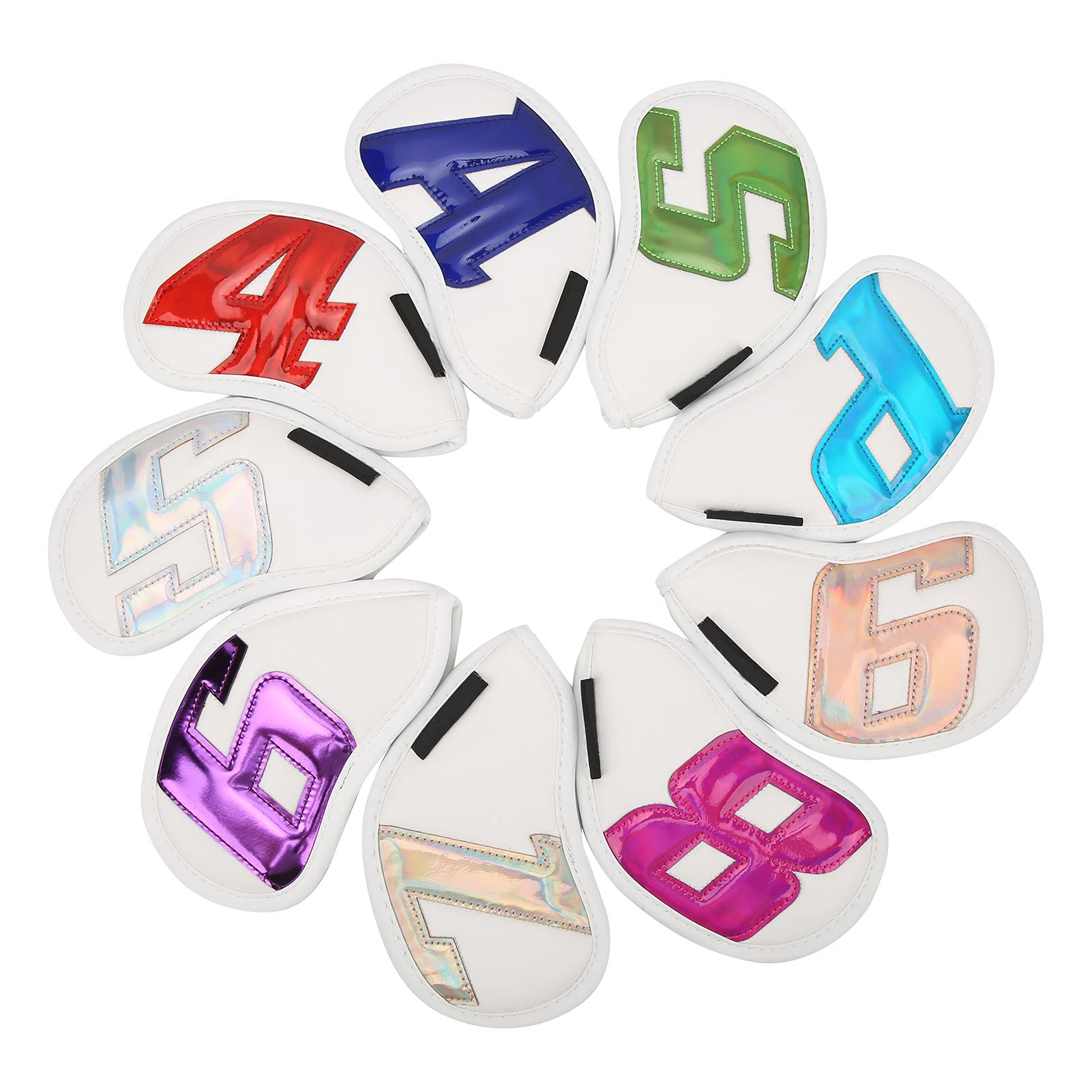 Chrees 9 Fundas Impermeables para Cabeza de Palos de de PU, Numeradas 4 5 6 7 8 9 P S A, Protección de Felpa Suave para Hierros, con Diseño Liviano para Amantes del