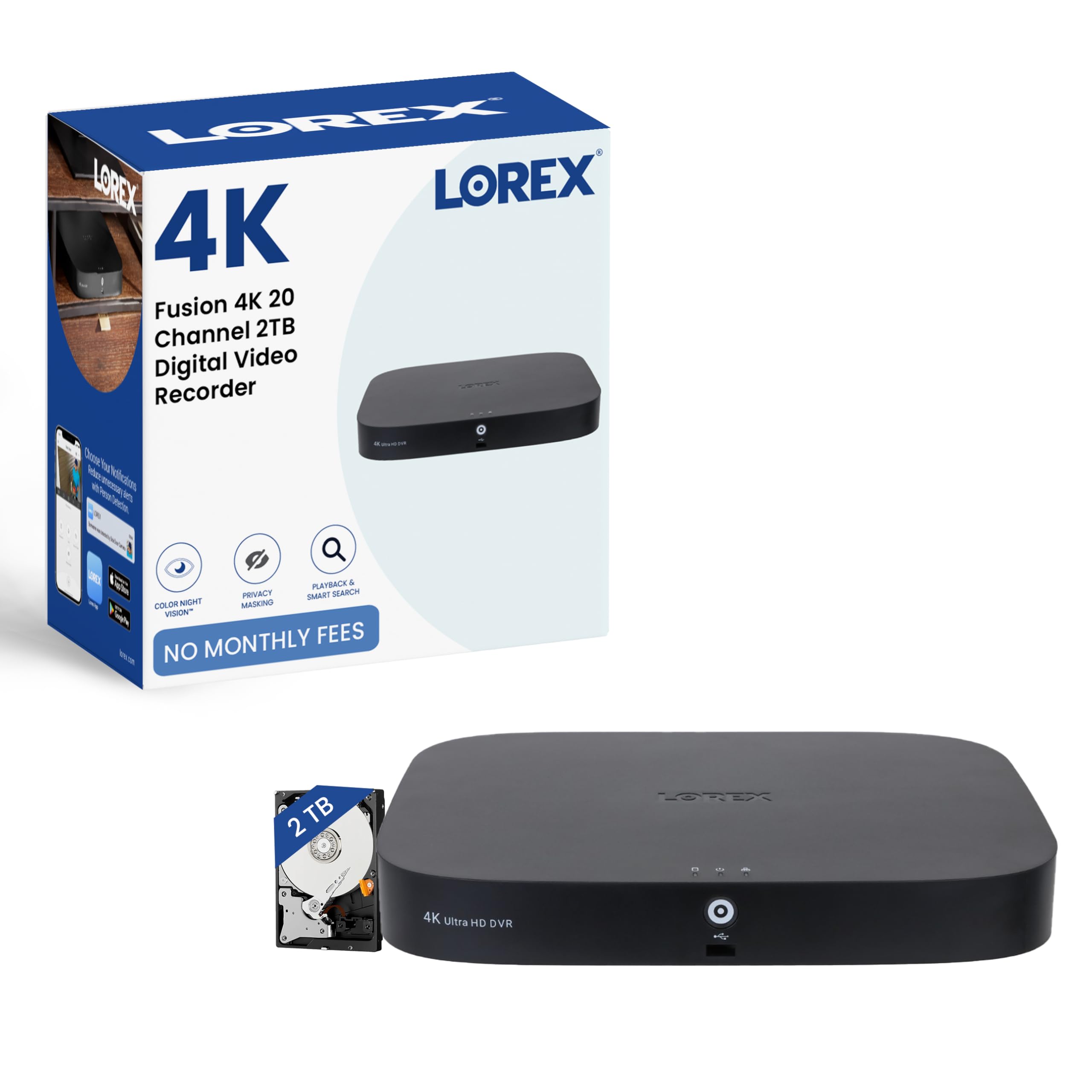 Amazon.com : Lorex Fusion 4K 20-Channel (16 Wired and 4 Fusion Wi