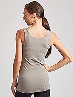 Vista 5 de Kalon Paquete de 4 camisetas sin mangas con cuello redondo para mujer