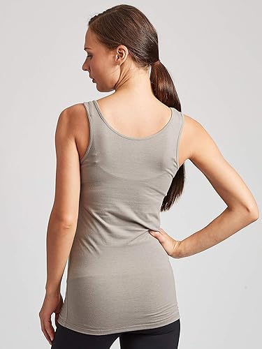 Miniatura 5 de Kalon Paquete de 4 camisetas sin mangas con cuello redondo para mujer