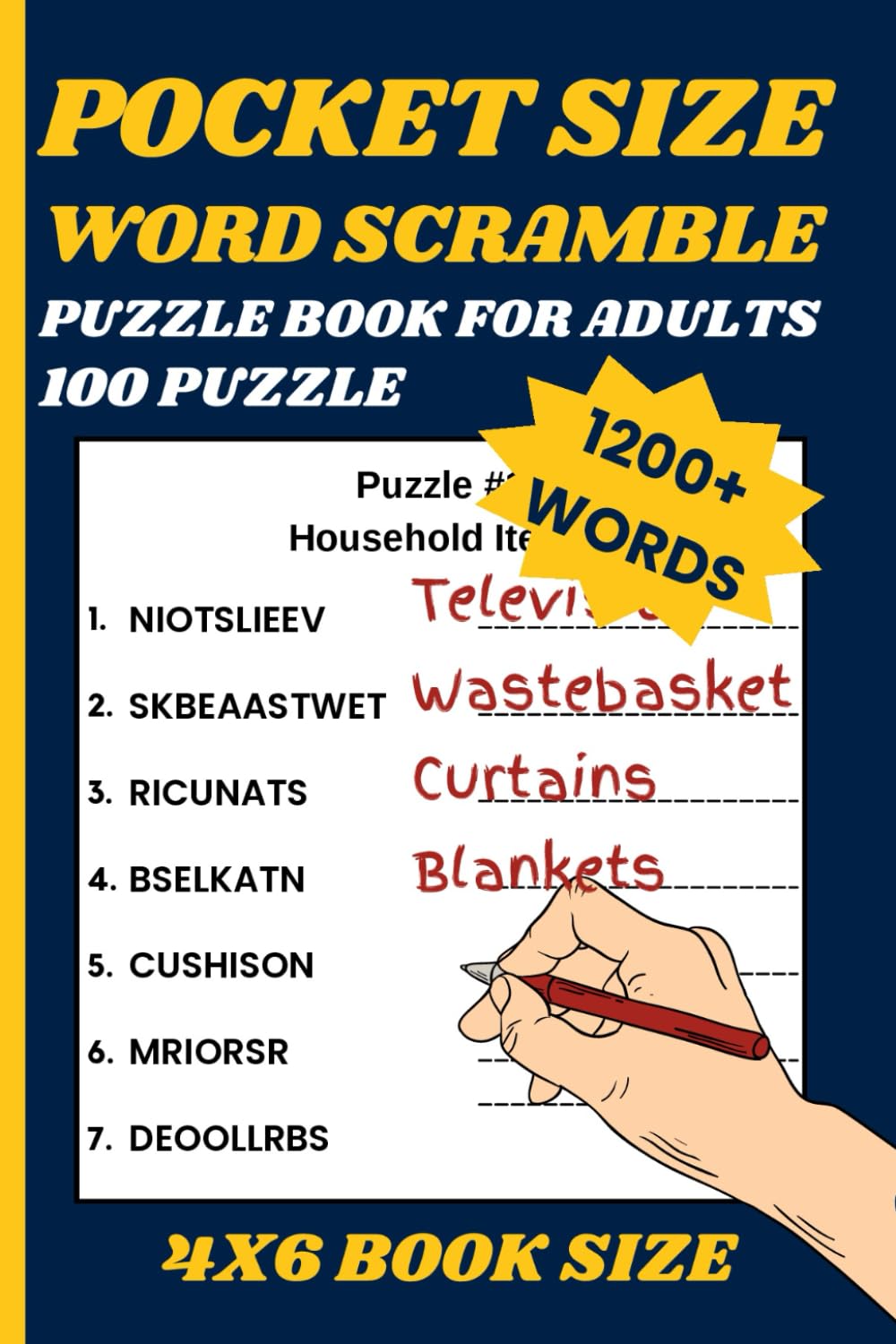 Pocket Size Word Scramble Puzzle Book for Adults - 100 Fun Jumble Word Challenges: Small 4X6 Mini Anagram Puzzle Book – Relaxing and Portable Brain Games Anytime, Anywhere