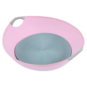 Cat House, Pet Semi?Closed with Pad for Kitten for Pets to Sleep(Pink)