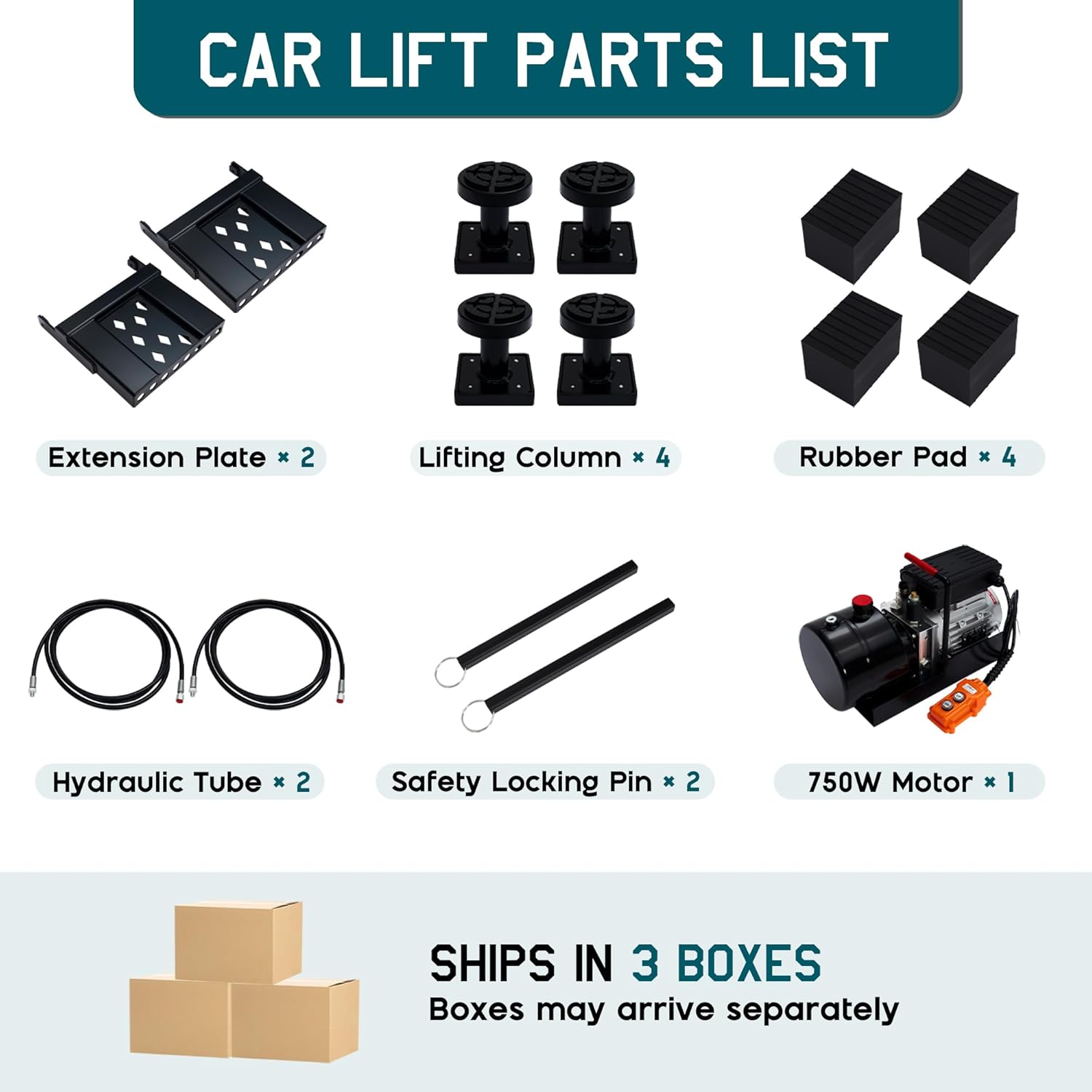 Albott 8000 LBS Portable Car Lift, Heavy-Duty Q355B Steel Construction Vehicle Lift, 25–30s Fast Cycle, Adjustable Height up to 27.4", Locking Levers & Extension Plate, Home Garage Use