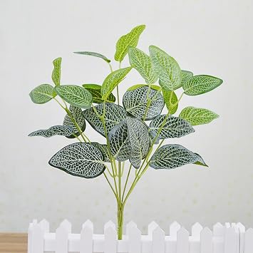 10Pcs Artificial Ginkgo Leaves Branches, Fake Fall Trees Shrubs, Outdoor Fake Red Butterfly Leaves for Thanksgiving Christmas Festival Garland Decoration,White Nettle