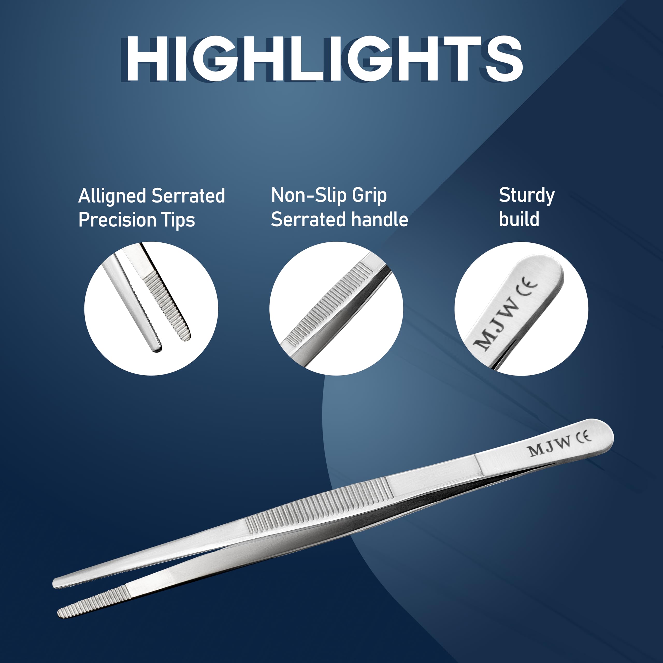 Pinzetta Curva In Acciaio 16.5cm | Punta Seghettata | Per Cucito, Modellismo E Lavori Di Precisione - Foto 4