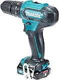 Makita HP333DSAX1 Perceuse-visseuse à percussion sans fil 12 V max. 2 Ah - 2 batteries + chargeur dans coffret de transport - 2