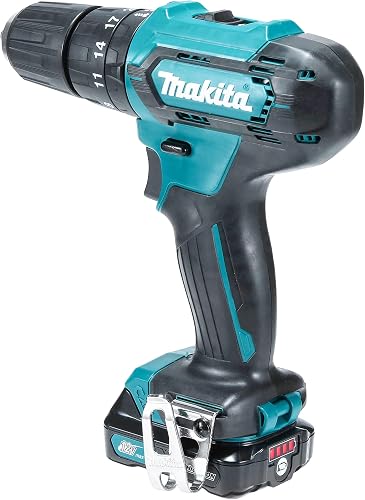 Makita HP333DSAX1 Perceuse-visseuse à percussion sans fil 12 V max. 2 Ah - 2 batteries + chargeur dans coffret de transport - 2