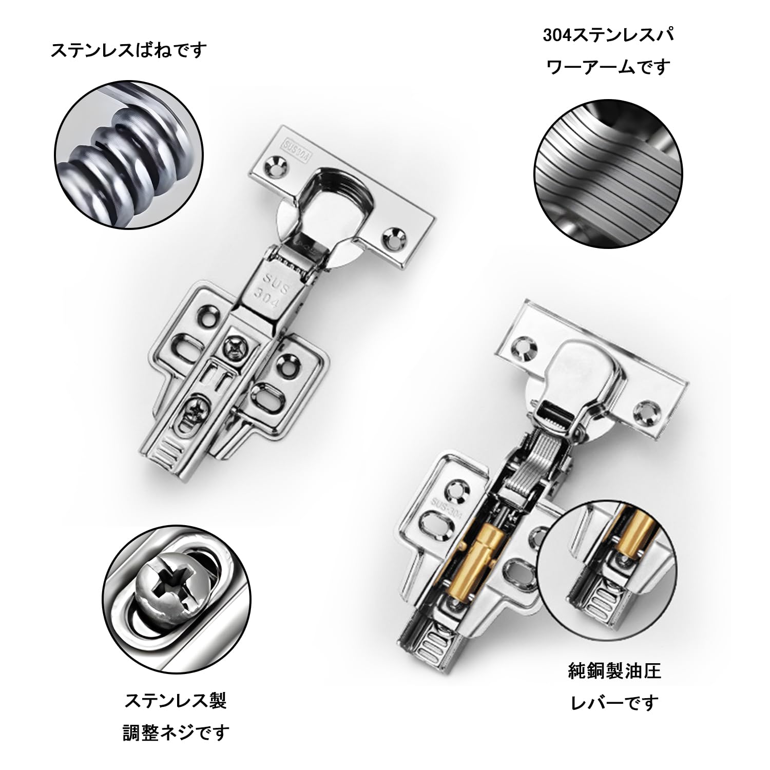 Amazon.co.jp: FUSHUI 隠れヒンジ スライド丁番 蝶番 インセット