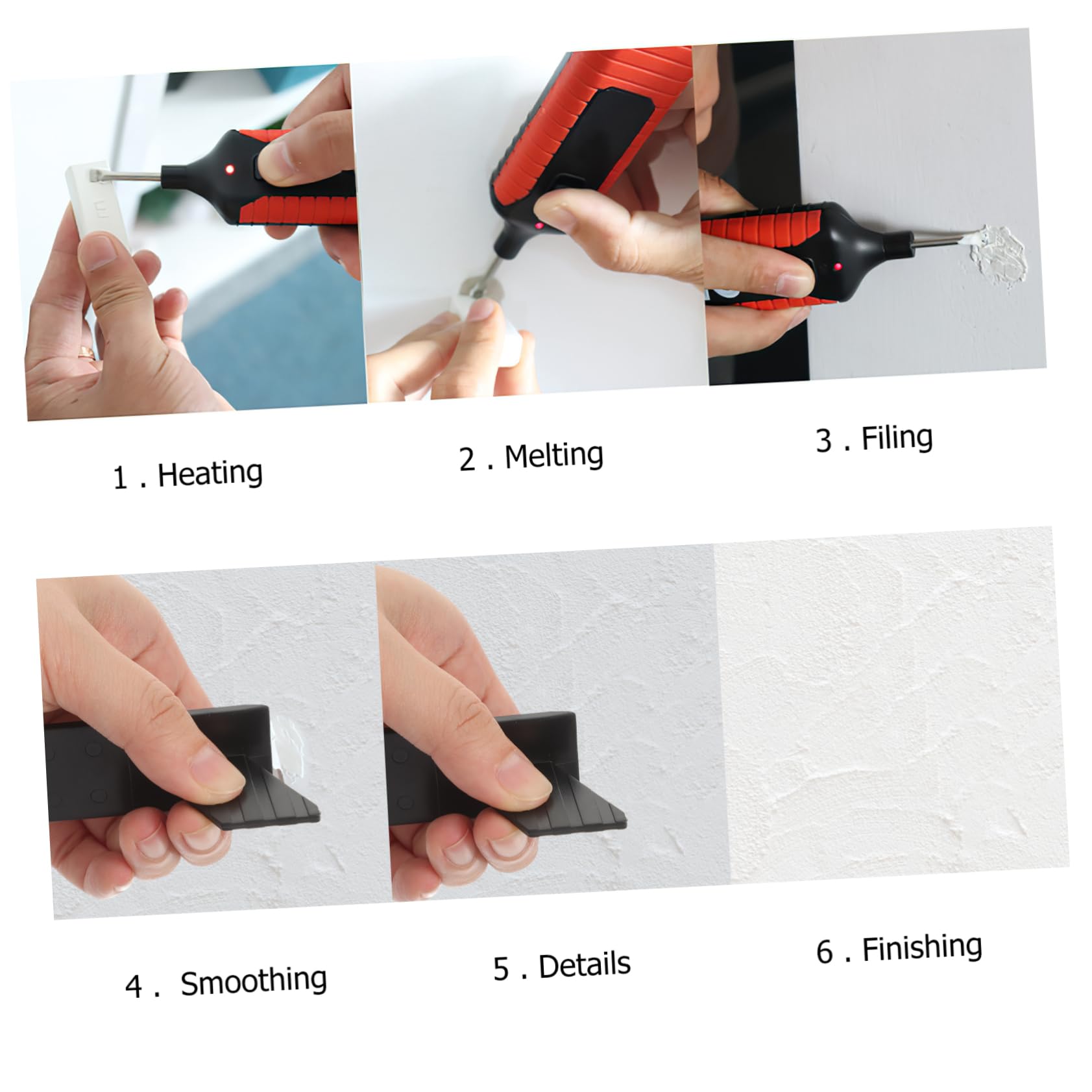 Vaguelly Kit di Riparazione per Pavimenti in Laminato, 11 Blocchi di Cera, Riscaldamento Rapido Abs, per Graffi e Zone Danneggiate in Cucina o Casa