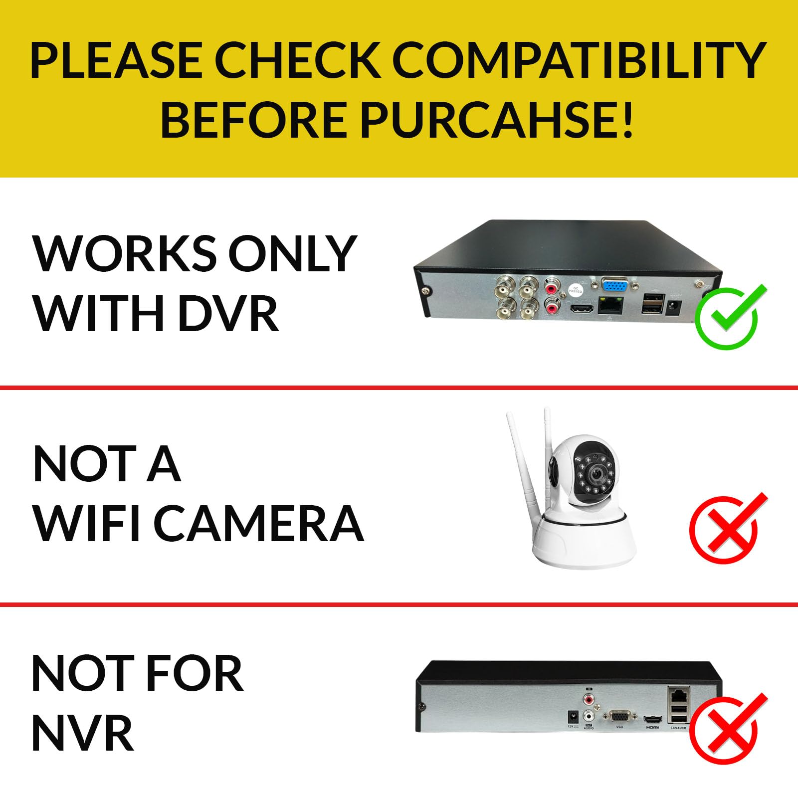 CP Plus 2.4MP IR Wired Bullet Outdoor Camera CP-URC-TC24PL3 Compatible with DVR only | 3.6mm Lens | 30 Meter Black & White Night Vision | IP67 | Analog HD CCTV Camera, White — Amazon image 2