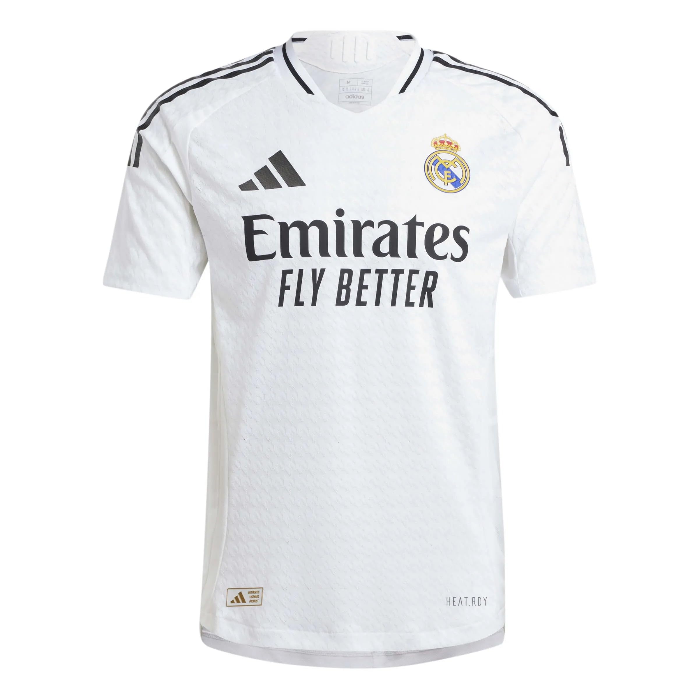 adidas Real Madrid Men’s Authentic Jersey 2024/25, White, Medium