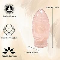 Vista 11 de Amazing Gemstone Black Obsidian Crystal Buddha Head Statue for Zen - Buddah Decor Statue Figurine for Meditation - Adornos Decoraciones Para Salas