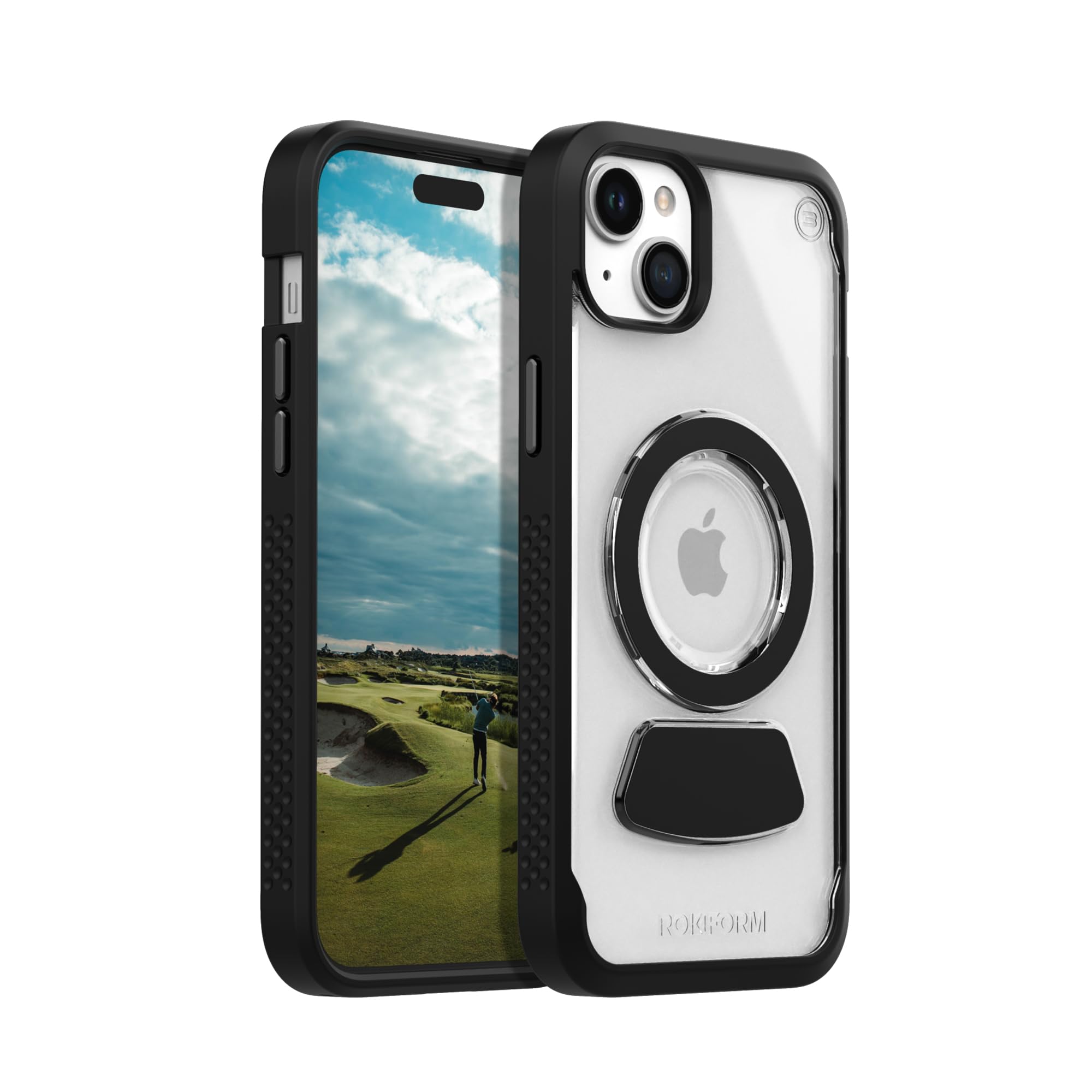 Funda iPhone 15 Plus Rokform Clear Eagle 3 transparente con doble imán y protección anticaídas 7