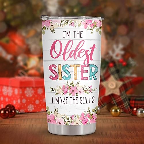 Miniatura 3 de 34HD Regalos para el Día de la Madre para hermana, vaso con tapa, de acero inoxidable de 20 onzas, con texto en inglés "I Would Fight A Bear for