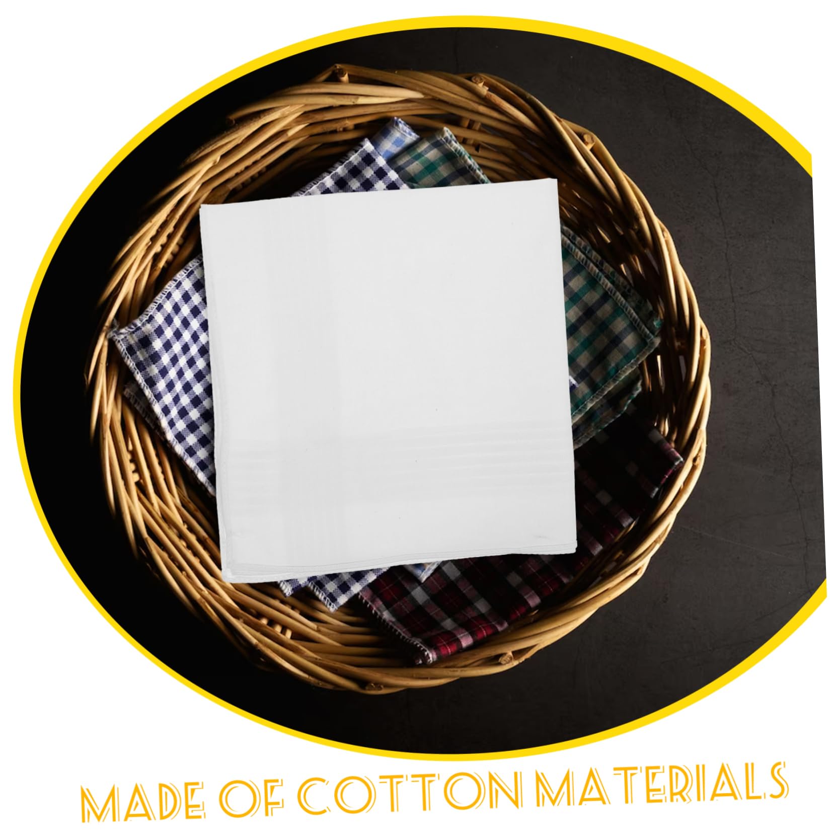 BESPORTBLE Men's Gentleman Bandanas 3 Pack of Large Cotton Handkerchiefs Fashionable Bandanas for Men Women Diy Projects Gentleman's Accessories